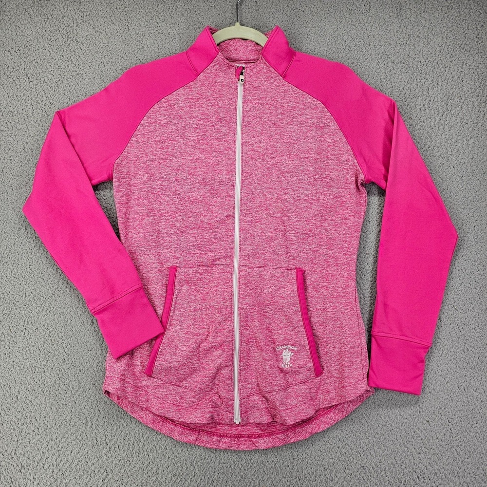 FootJoy Jacket Womens Small Pink Space Dye Mid Layer Full Zip Golf Champion Hill